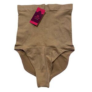 Shapermint Empetua High-Waisted Shaper Panty Tan Beige Nude Sz SM  54001